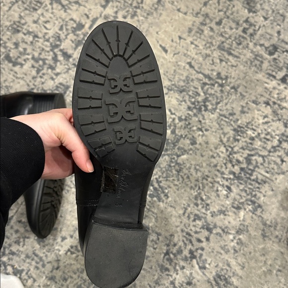 Sam Edelman Kaiti Block heel Black Leather Ankle Boots - Picture 2 of 9